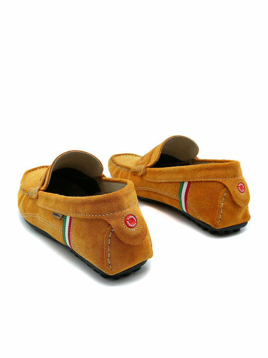 Suede Ανδρικά Boat Shoes σε Κίτρινο Χρώμα