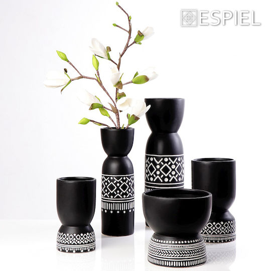 Espiel Tribal Decorative Bowl Black 20.5x20.5x20cm