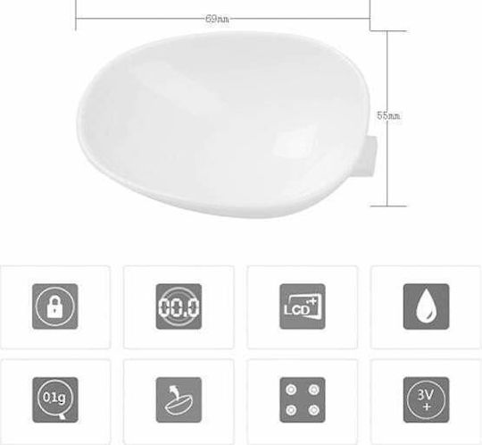 Andowl Digital Kitchen Scale Spoon up to 0.5kg Black