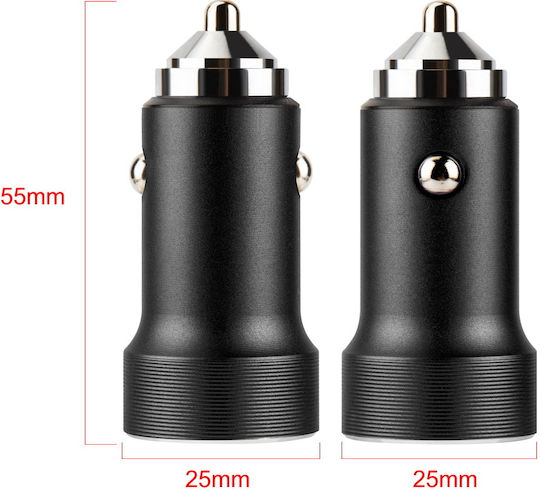 Forever CC-06 Încărcător Auto 20W 3A cu un Port: 1xType-C Negru Culoare