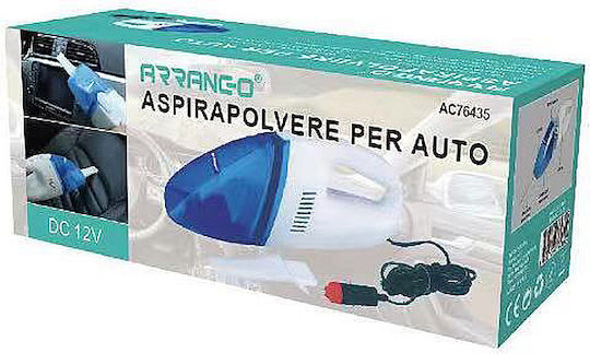 Arrango 3511 Electric Car Handheld Vacuum Car Handheld Vacuum with Cigarette Lighter Cable 12V White/Blue