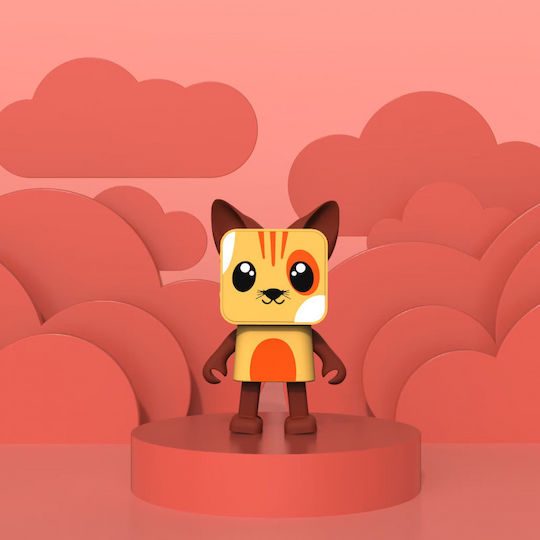 Mob Dancing Animals Cat Ηχείο Bluetooth 3W με Διάρκεια Μπαταρίας έως 4 ώρες Καφέ