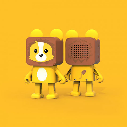 Mob Dancing Animals Lion DA-22-03 Ηχείο Bluetooth 3W με Διάρκεια Μπαταρίας έως 4 ώρες Κίτρινο