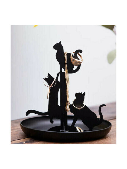 Kikkerland Black Metal Jewellery Stand 14x14x14cm