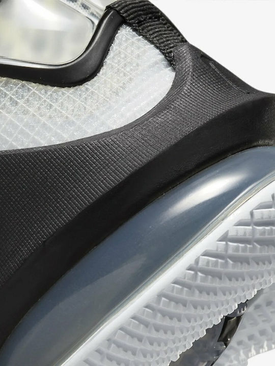 LeBron 19 inalti Pantofi de baschet Alb / Negru / Aur Metalizat