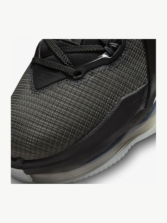 LeBron 19 inalti Pantofi de baschet Negru / Antracit / Green Glow