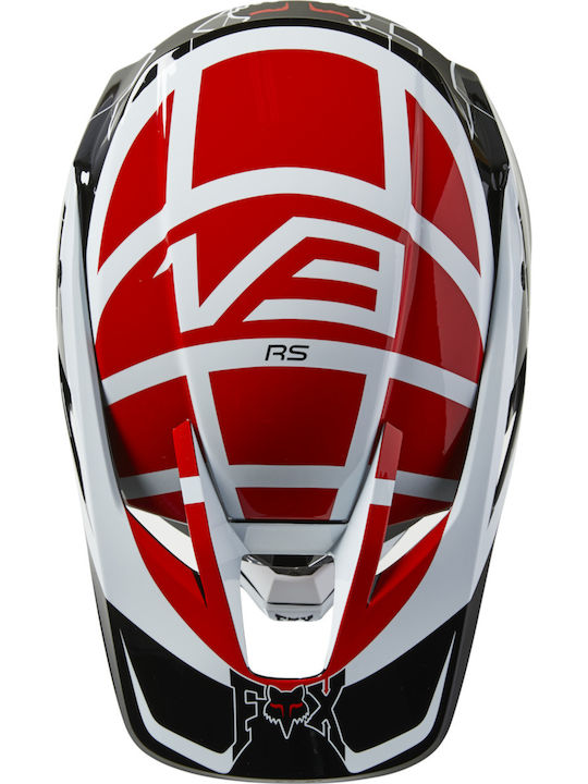 Fox V3 RS CELZ Matt Black/Light Blue Motorcycle Helmet Motocross