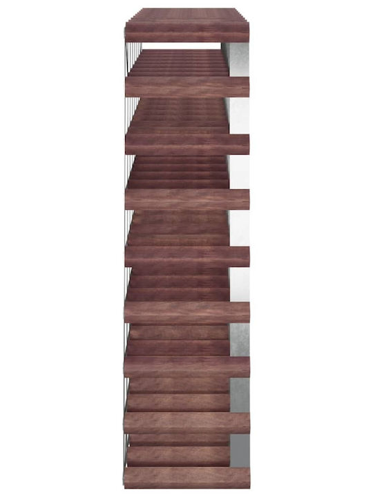 vidaXL Freistehend Flaschenhalter Hölzernes für 72 Flaschen Braun 80x22.5x80εκ.