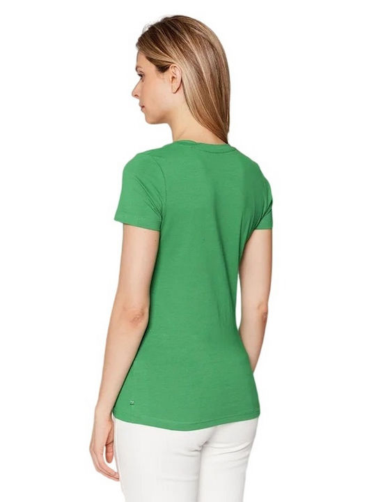 Pepe Jeans Violette Women's T-shirt with V Neckline Green