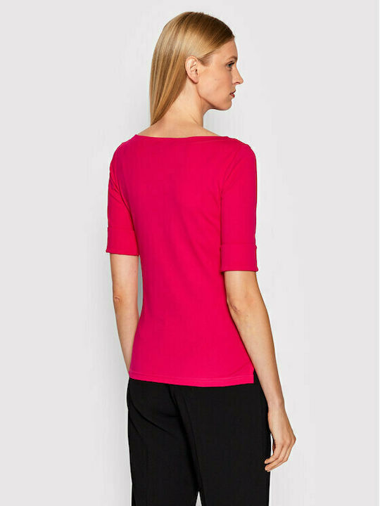 Ralph Lauren Damen Sommerliche Bluse Baumwoll Kurzärmelig Rosa