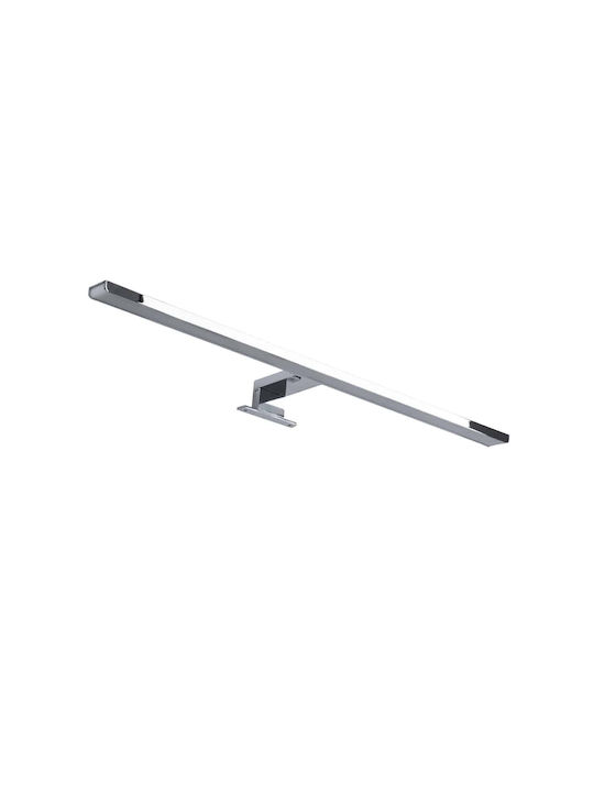GloboStar Nina Modern Lamp Bathroom with Integrated LED and Natural White Light Silver 60x4cm