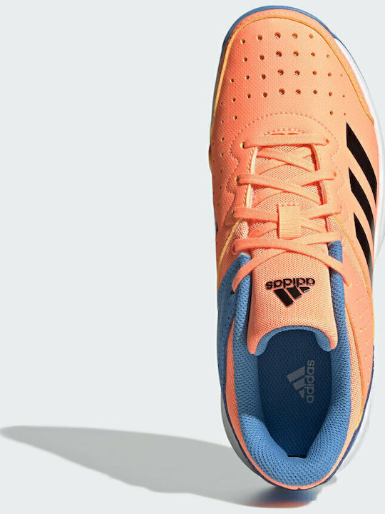 Court Stabil Jr Kids Sports Shoes Volleyball with Laces Beam Orange / Core Black / Pulse Blue