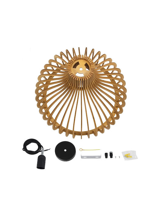 GloboStar Scandinavia Pendant Light Beige Grid 45x45x45cm