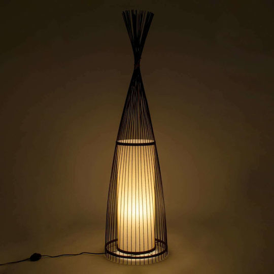 GloboStar Azores Vintage Lampa de podea Î150xL40cm. cu Soclu pentru Bec E27 Maro