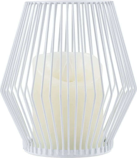 GloboStar Διακοσμητικό Φωτιστικό Cadle LED Θερμό Λευκό 2700K Κερί 14x14x16εκ.