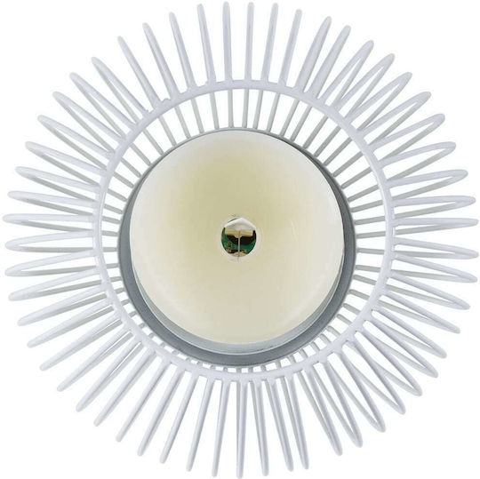 GloboStar Candle Dekorative Lampe Wachs-Politur Weiß