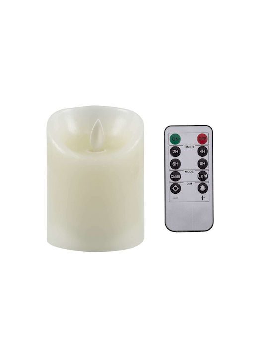 GloboStar Candle Dekorative Lampe Wachs-Politur Weiß