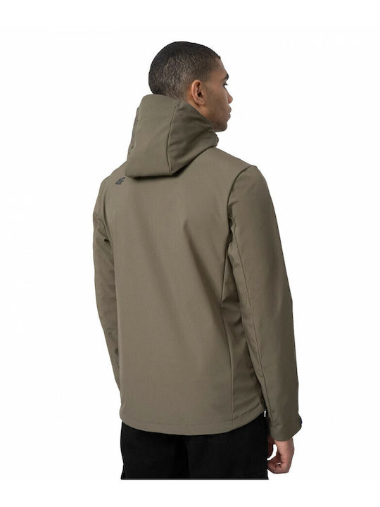 Softshell Winter Jacke Softshell Wasserdicht und Winddicht Khaki