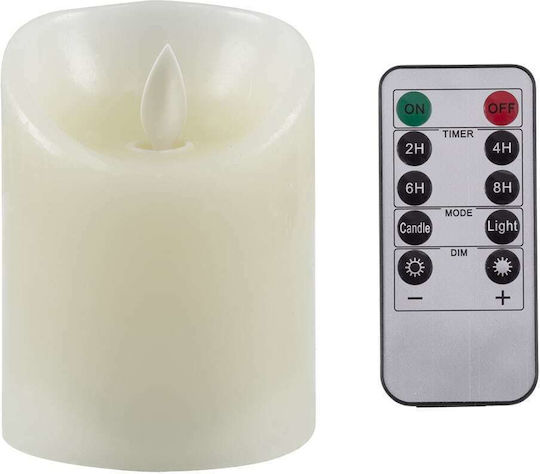 GloboStar Διακοσμητικό Φωτιστικό Candle LED Θερμό Λευκό 2700K Κερί 19x19x24εκ.