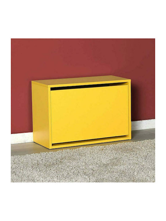 Ξύλινη Παπουτσοθήκη Flat Duo με 1 Ράφι 60x30x42cm