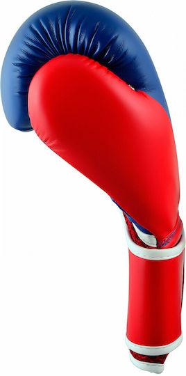 adidas Hybrid Boxing Gloves made of Synthetic Leather for Match Blue
