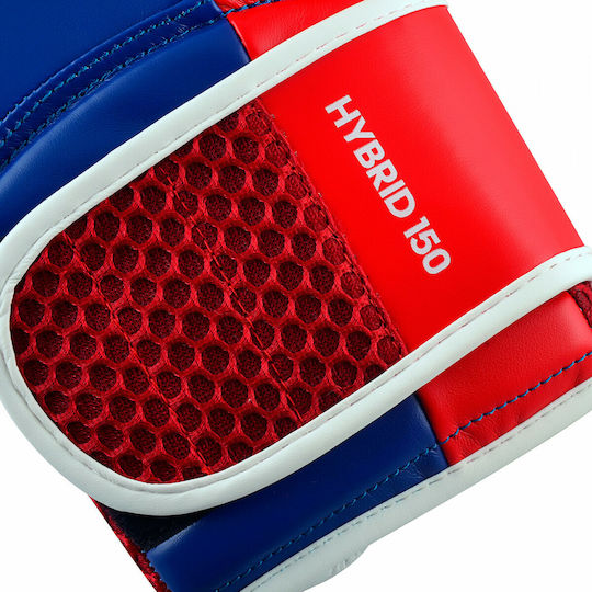 adidas Hybrid Boxing Gloves made of Synthetic Leather for Match Blue