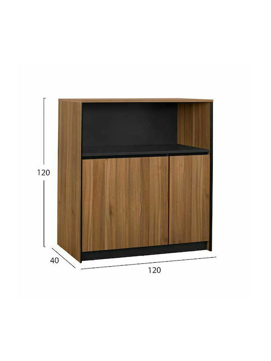 Kabinett Büro Supreme Honey Oak / Grey 120x40x120cm