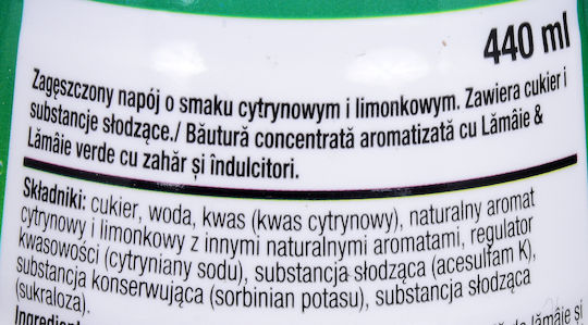 Sodastream Lime Λεμονάδα Συμπυκνωμένη Χωρίς Ανθρακικό σε Μπουκάλι 440ml