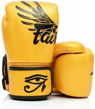 Fairtex Falcon Boxing Gloves Leather for Match Yellow