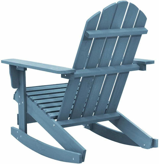 Люлеещ Се Градински Стол Дървен Adirondack Син 70x91.5x92см