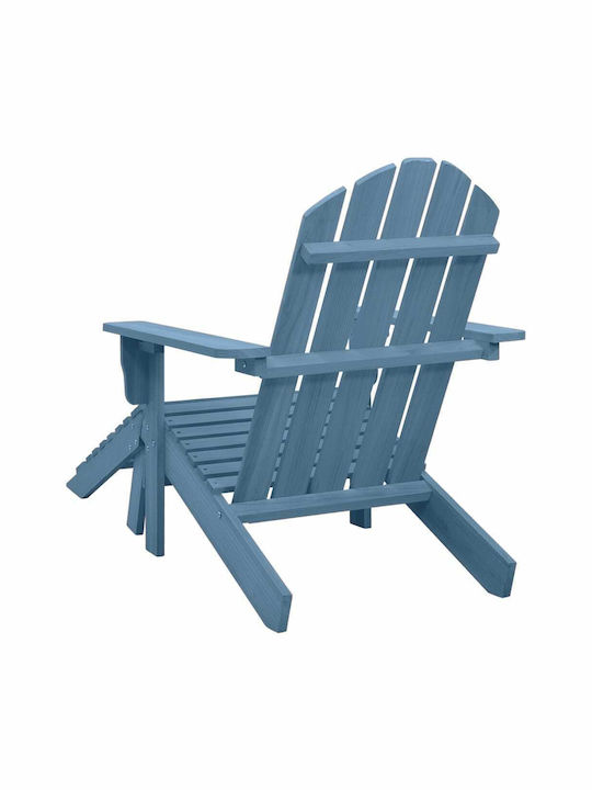 Șezlong Lemn Adirondack Albastru 147.5x70x88.5cm