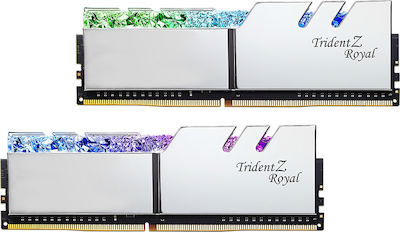 G.Skill Trident Z Royal 32GB DDR4 RAM με 2 Modules (2x16GB) και Ταχύτητα 4800 για Desktop