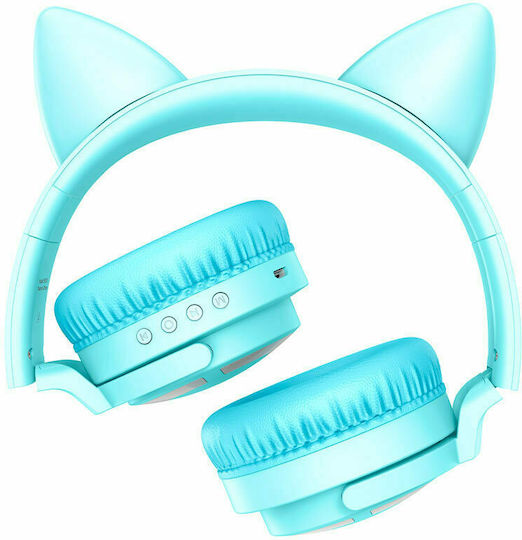 Borofone Cat Ear Fără fir / Cu fir On Ear Căști cu 4 ore de Funcționare Albastru deschis