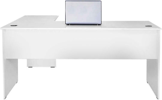 Ecke Professionelles Büro Rio Holz Weiß 160x144x75cm