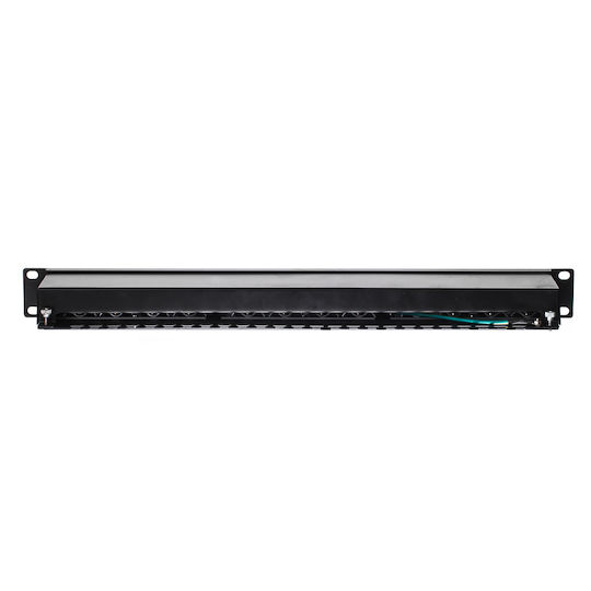 Netrack Patch Panel για Rack 1U 19" 24 Θυρών cat5e Μαύρο