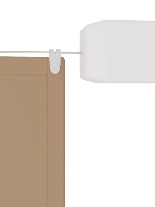 vidaXL Rulou lateral de umbrire Terasă Taupe x8m