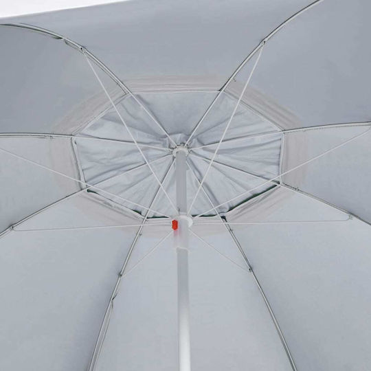 vidaXL Beach Umbrella Diameter 2.15m with Sunshade UV Protection and Air Duct Green