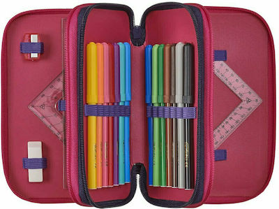 Herlitz 50038763 Pencil Case with 2 Compartments Red 50038367