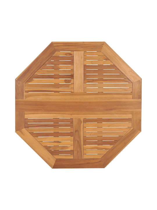Garden Table for Small Outdoor Spaces from Teak Foldable Brown 90x90x75cm