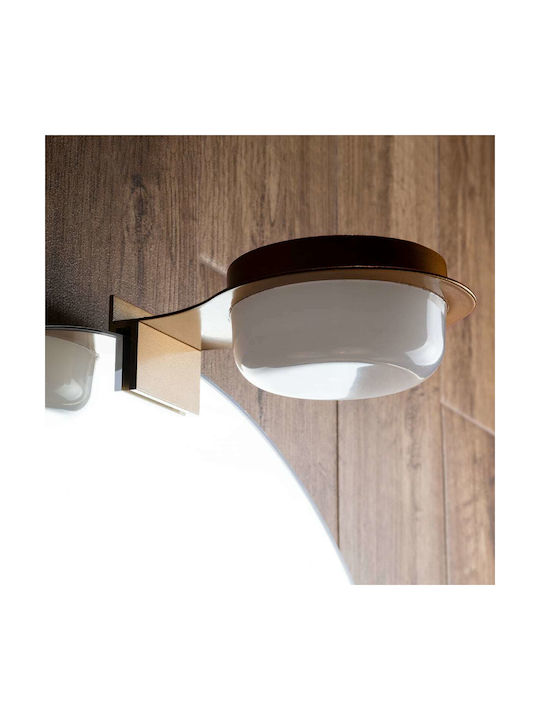 GloboStar Kiara Modern Lamp Bathroom with Integrated LED and Natural White Light Gold 13x3x3cm