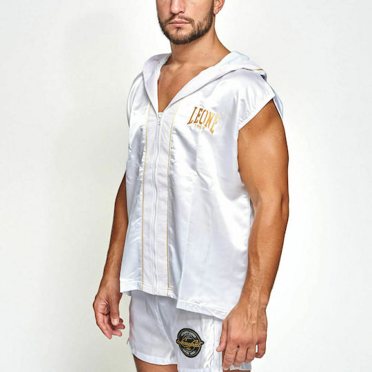 Leone Premium Boxing Gown Halate Accesorii de box Alb White