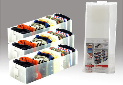 General Trade Plastic Drawer Organizer for Underwear / Socks 30x10.5x8cm 3pcs