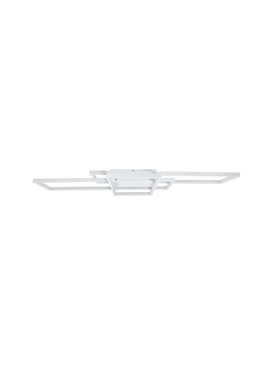 GloboStar Quadra Ceiling Mount Light 105cm White with Integrated LED and Remote Control