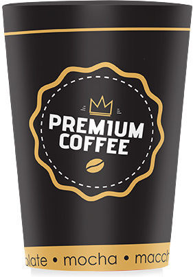 Premium Disposable Cup Paper Double Wall Black 240ml 25pcs