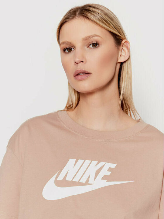 Sportswear Women's Athletic Crop Top Short Sleeve Light Orange