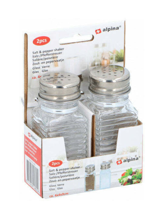 Alpina Salt and Pepper Set Glass Transparent 2pcs