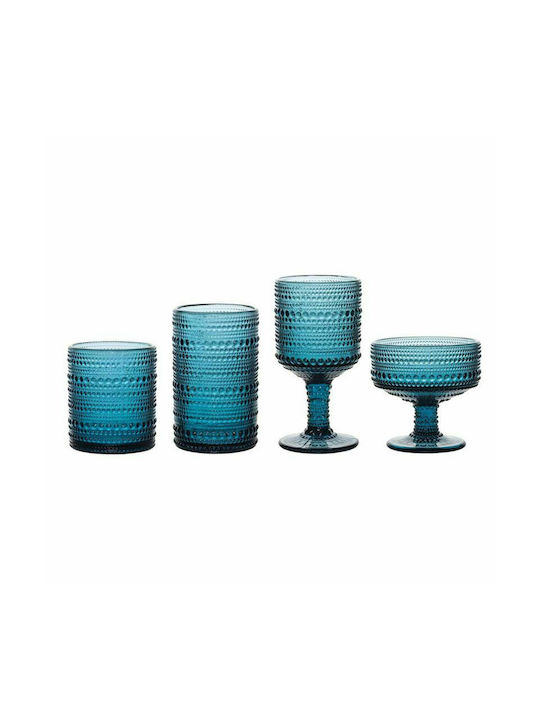 HFA Drops Eisschüssel Rund Glas Blue mit Durchmesser 10cm