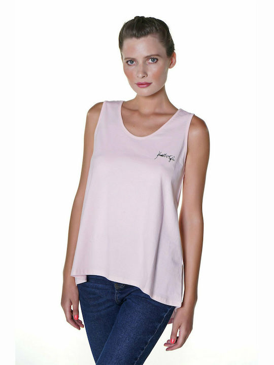 Kendall + Kylie Women's Summer Blouse Cotton Sleeveless Pink