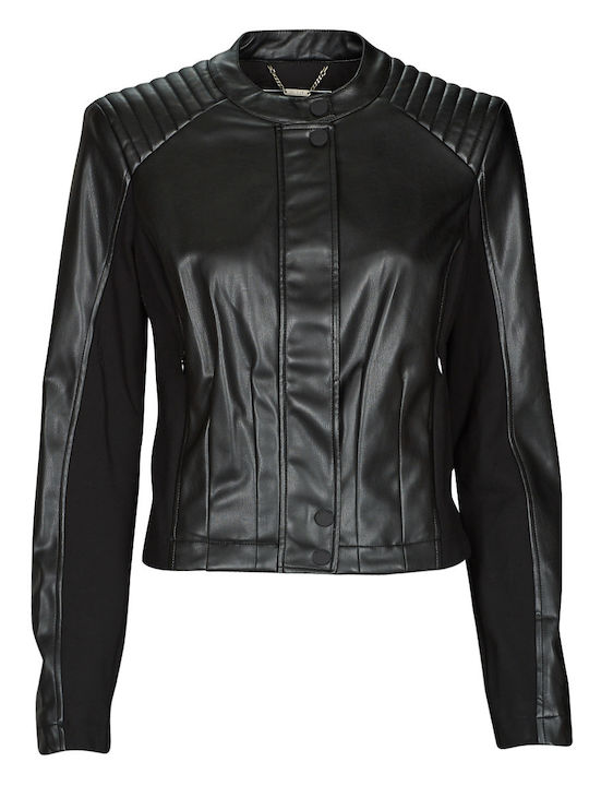 Fliammetta Piele Jachetă de femei Biker Jacket Black
