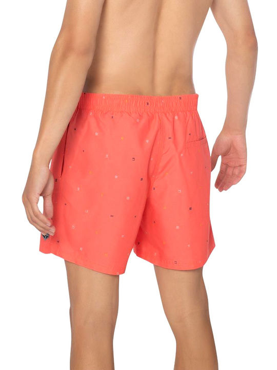 Protest Herren Badebekleidung Shorts Orange mit Mustern